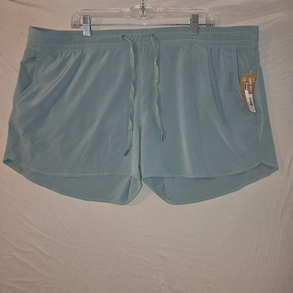 Eddie Bauer Pants - Eddie Bauer Departure Shorts XXL Women Light Blue UPF 50+ Drawstring Hiking